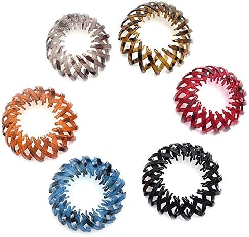 6Pcs Expandable Ponytail Holder Clip Hair Clips Hair Claw Clamps Hair Bun Maker Hair Styling Tool Hair Barrette for Girls Lady Women Hair Accessories - Image 5