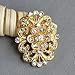 Your Perfect Gifts 40 pcs Gold Rhinestone Brooches Set Crystal Wedding Invitation Brooch Bouquet Wholesale Lot AMBR664