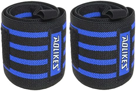 ilooper 22" Wrist Wraps Braces Support Belt Straps Protector with Thumb Loops for Weightlifting,Crossfit,Workout,Gym ,Bodybuliding,1 Pair Blue
