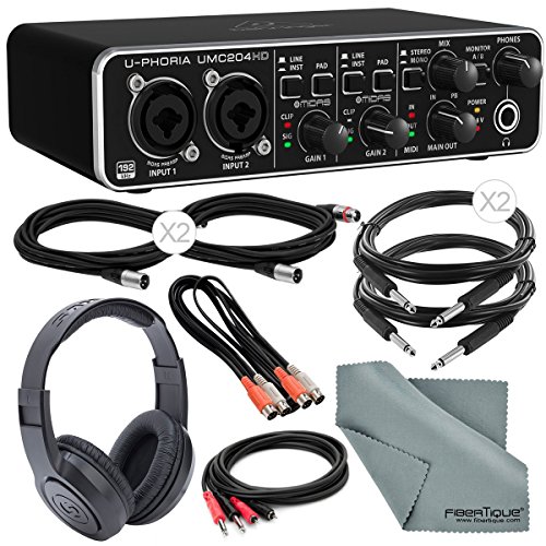 Behringer u-phoria umc204hd usb 2.0 audio/midi interface and delu…