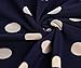 BAISHENGGT Women's Short Sleeve Pleated Front Mesh Blouse X-Large Navy Polka Dot