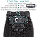 Rolisy Kinky Straight Clip ins Human Hair Extensions,100% Unprocessed 8A Grade Human Hair,Real Soft Thick Hair for Women,Kinky Straight Hair Clip ins,Natural Black Color,120Gram,10Pcs,18 INCH