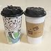 Reclosable Travel Lid Black Dome Lid for 10-20 oz. Paper coffee Cups, appx. - 100 pack