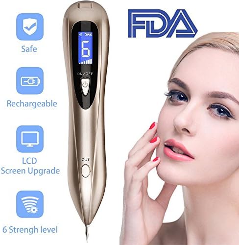 Tigygy Skin Tags and Mole Remover, On Skin Face Freckles Wart Dark Dot Age Spot Nevus Tattoo Moles Removal Pen Tool Safe &amp; No Bleeding Pro Beauty Eraser Sweep Machine
