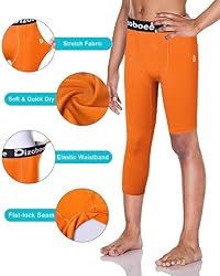 Dizoboee Youth Boys Compression Pants One Leg 3/4