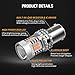 OXILAM BA15S 7506 1156 LED Turn Signal Light Bulb with Build-in Load Resistor CANBUS Error Free 2200K Amber Yellow 2800LM for 1156A 1003 1141 P21W Bulb Replacement (2PCS)