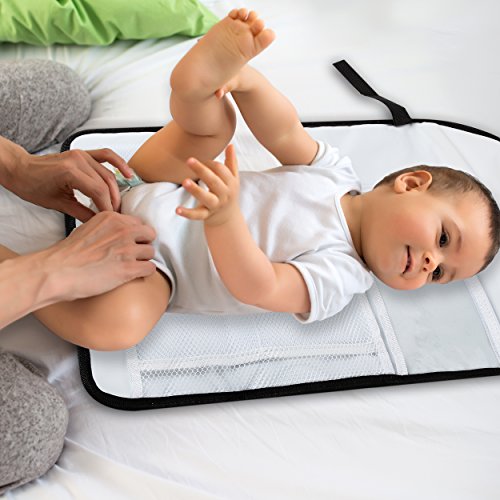 Waterproof Baby Diaper Changing Mat - Portable Changeable Infant Pad for Quick and Easy Diaper Changing of Toddlers and Newborns - Use at Home, Outdoor or Travel | Black