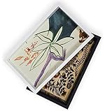 BRICK BROWN Premium Black and White Printed Tray - Set of 2