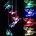 Mosteck Solar Wind Chime Outdoor Waterproof Solar Powered LED Changing Light Color Mobile Six Butterfly Wind Chimes for Home,Party,Festival Decor,Valentines Gift,Night Garden Decoration (Butterfly)
