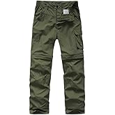 Kids' Cargo Pants, Boy's Casual Outdoor Quick Dry Waterproof Hiking Climbing Convertible Trousers #9016