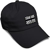 Custom Soft Baseball Hat Embroidered Dad Hat British Flag B Blackwhite Embroidery Men & Ladies Baseball Cap