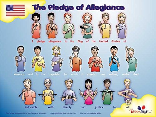 Harris Communications N386 Pledge of Allegiance 18 x 24 Sign Language Poster