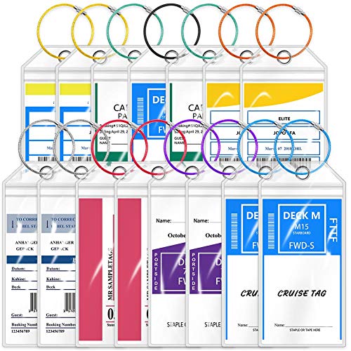 15 Pack - Cruise Luggage Tags, Wild Etag Holders Zip Seal & Steel Loops for Cruise Ships - Thumbnail 4