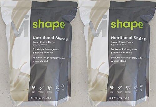 ViSalus Body By Vi VI-Shape Weight Loss Diet Nutritional Shake Mix Meal Replacement Sweet Cream Flavor 22 oz (2 Bags, 48 meals) by ViSalus