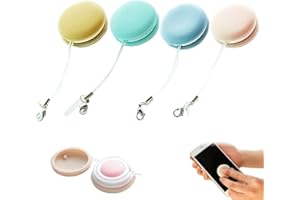 Scappof Macaron Phone Screen Cleaner, 2026 New Macaron Shape Phone Screen Cleaner, Portable Smartphone Cleaning Pendant for Lanyard, Cute Decorative Pendant Screen Cleaning Tools (4)