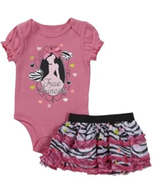 Baby Girls' Princess Creeper/Skirt Set (Baby) - Pink