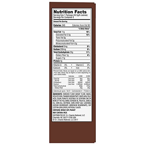 Lance Nekot Peanut Butter Cookie Sandwiches, 14 Ounce (Pack of 14