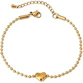 TaYolnFaSo Natural Gemstone Beads Bracelets for Women 18k Gold Plated Handmade Lapis Lazuli Garnet Link Bracelet Turquoise Jewelry Valentine's Day Gift for Wife Mother Girlfriend