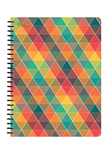 New Generation - Pattern - 1 Subject 70 Sheets 8" x 10.5" wirebound Spiral Notebook , 6 PACK,COLLEGE Ruled , Heavy Duty UV Laminated covers ,3 Hole Punch , 6 Assorted fashionable Notebooks per Pack