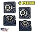 Jeremywell UCF204-12 Pillow Block Bearing (4 Pack), 3/4 inch Bore, Square, 4-Bolt Flange Mounted, Solid Base, Self-Alignment