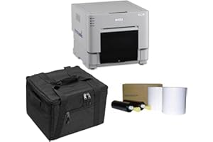 DNP DS-RX1HS 6" Dye Sublimation Printer, 290 4x6 Prints Per Hour - Bundle - with 4x6 Media, 700 Prints Per Roll, 2 Rolls and Protective Carrying Case