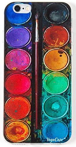 iPhone X Case, YogaCase InTrends Silicone Back Protective Cover (Colorful Life Watercolor Paints)