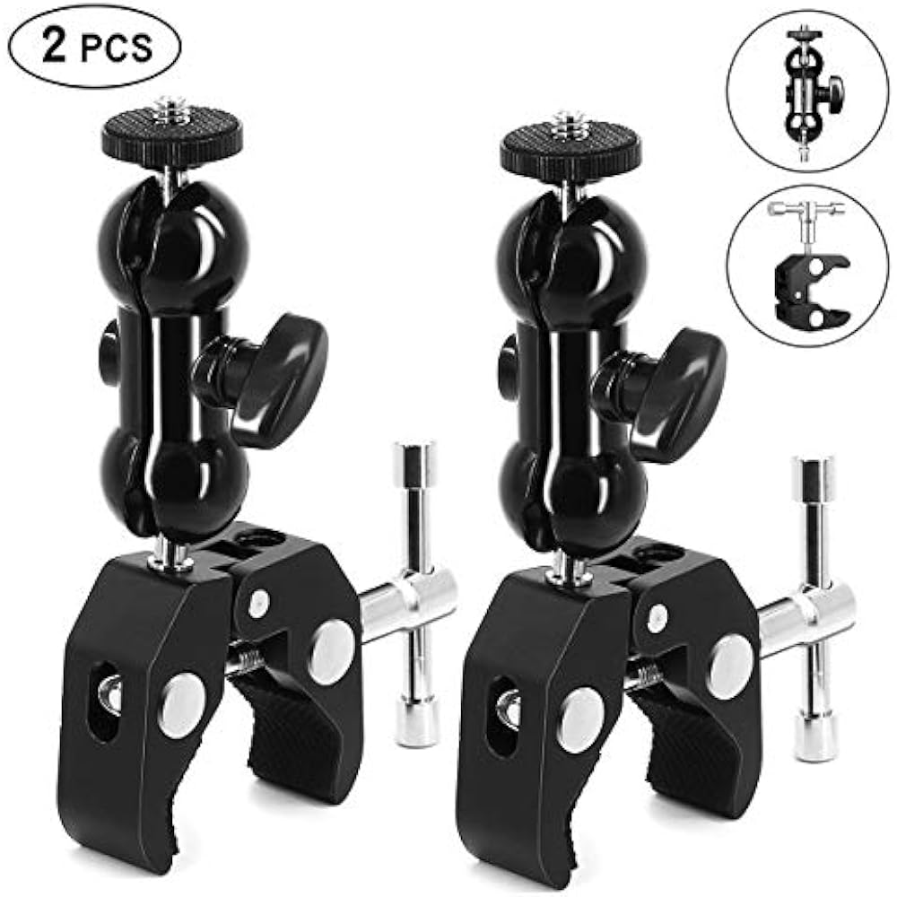 Camera Clamp Mount Monitor Bracket Super W/1/4 And 3/8 Thread With Cool