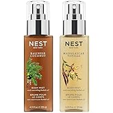 NEST New York Mist & Match: Body Mist Layering Set - Balinese Coconut Perfume Oil Body Mist and Madagascar Vanilla Perfume Oil Body Mist