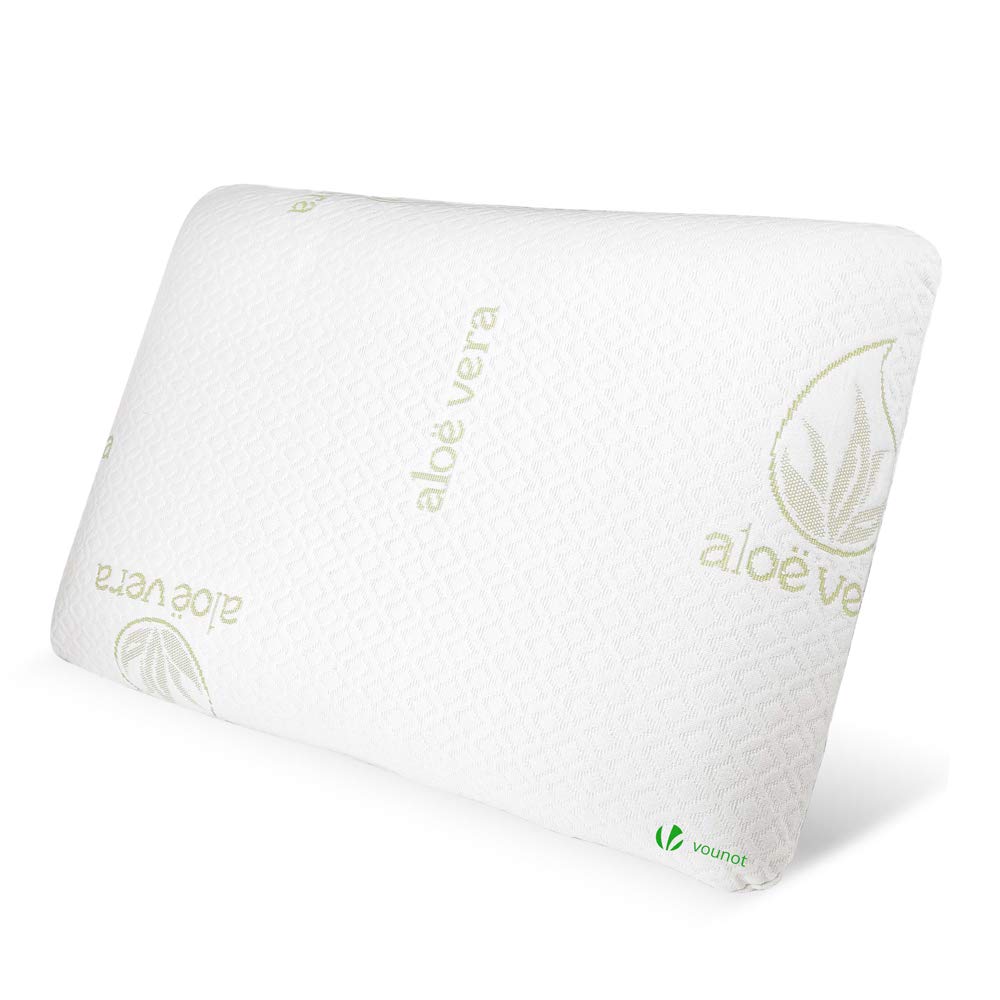 Memory foam pillow Cover with Aloe Vera Hypoallergenic Soft Density