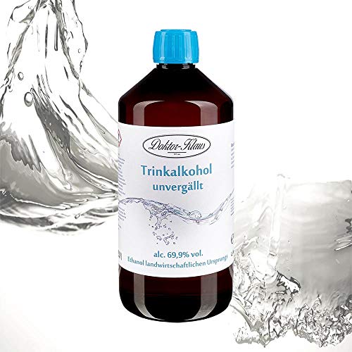 3 x 700ml Primasprit/Trinkalkohol/Weingeist/Ethanol 69.9% Vol. Alc. in brauner PET Flasche mit OV von Doktor Klaus – Bild 6