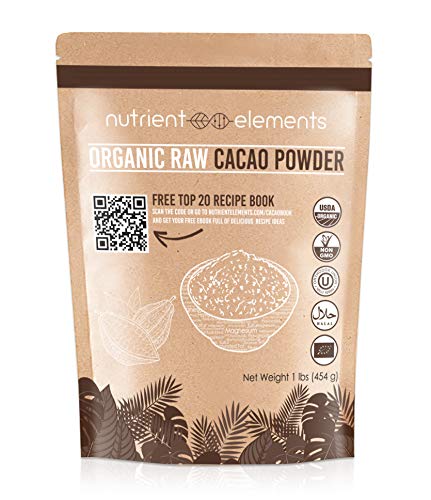 1lb Raw Organic Cacao Powder - Certified, Unsweetened Cacao for Baking, Smoothies & More - Keto Super-food for Daily Use - Made from Highly Prized Criollo Beans in Peru - NON-GMO, Gluten-Free & Vegan