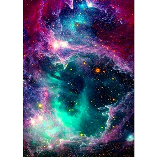 Norbi Diamond Painting Galaxy, DIY 5D Diamond Painting by Number Kits Crystal Rhinestone Diamond Embroidery Paintings Pictures Wall Art Decor Home Wall Decor for Kids Adult Beginners