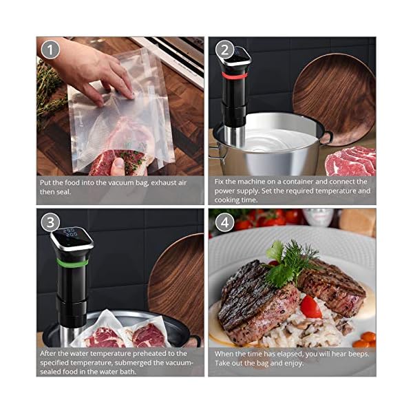 Sous-Vide-TANiCE-Precision-Cooker-Immersion-Circulator-1100W-Water-Sous-Vide-Device-with-Accurate-Temperature-and-Time-Control-Sous-Vide-Cookbook-Included Sous Vide TANiCE Precision Cooker Immersion Circulator 1100W Water Sous Vide Device with Accurate Temperature and Time…