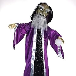 Haunted Hill Farm Animatronic Talking Wizard with