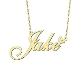 BYBWBL Jake Name Pendant Necklace 18k Gold Plated