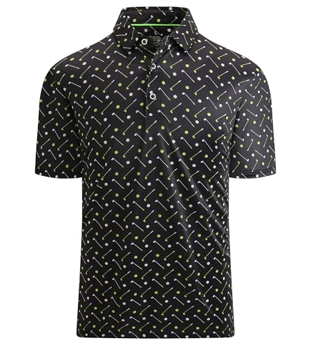 Boys Golf Polo Shirt Performance Short Sleeve Quick Dry,BlackGolf,14 at Amazon