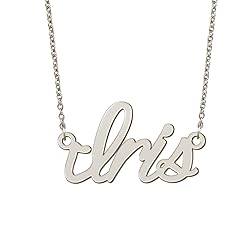 BYBWBL Iris Name Pendant Necklace Silver Color