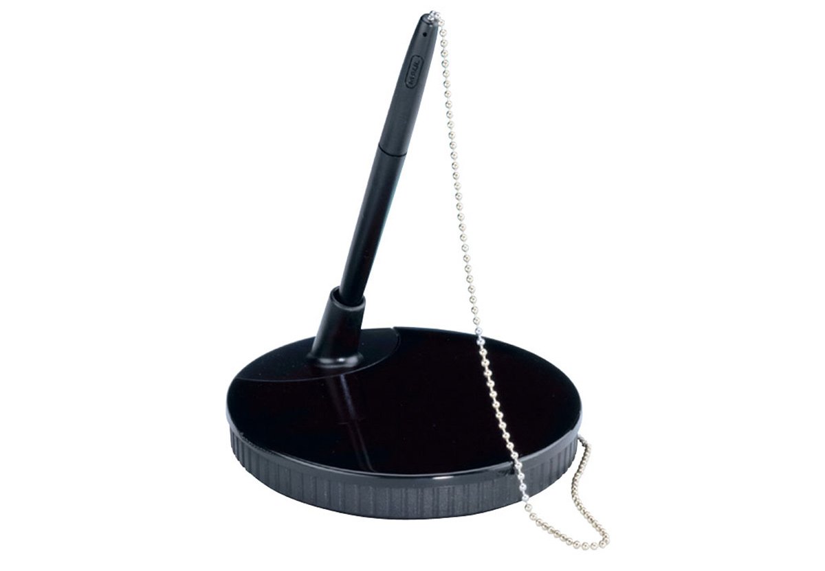 Maul Counter Pen Holder Exklusiv, Plastic, Stable Bead Chain, 114 mm Width, 150 mm Height, Black