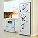 Christmas Refrigerator Magnet Appliance Decorations - Magnetic Fridge Santa Snowman Reindeer Winter Cutouts Holiday Décor for Kitchen Whiteboards Garage Door File Cabinets Metal Doors Lockers