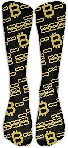 GoKJ Men's Women's Bitcoin Currency Casual Soft Fabric Fashion Sport Long Socks