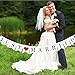 JUST Married Wedding Banner Set, Wedding Decorations for Reception, Bridal Shower and Engagement Photo Prop,Car Decorations