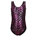 HOZIY Gymnastics Leotards for Girls 7-8 Years Old 7/8 Hot Pink Floral Sparkly Bodysuits