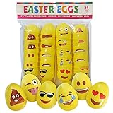 EMOJI PLASTIC EGGS 24-PACK ASST