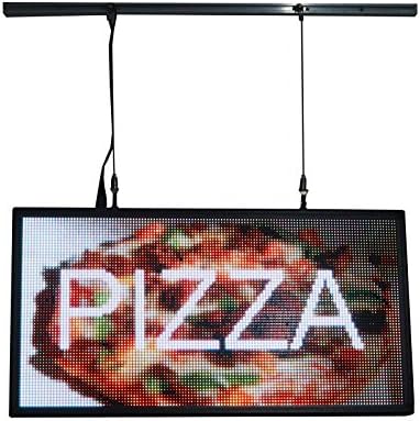 27" x 14" Full Color Images &amp; Animations Programmable LED Window Sign U disk upload