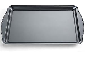Boskermeal Large Baking Pan 17.3x11.8 Inch - Nonstick Carbon Steel Cookie Sheet, Oven Safe & Anti-Warp, Rust-Proof & Easy Rel
