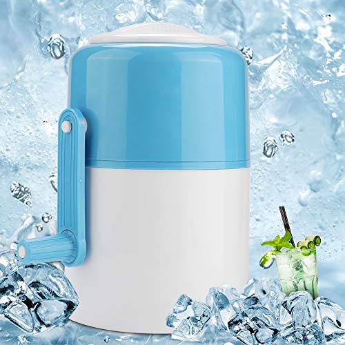 Jimfoty Manual Ice Crusher, Portable Hand Crank Ice Crusher Grinder Household Ice Shaver Snow Cone Maker Kitchen Tool