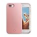 iPhone 7 Plus Case, iPhone 8 Plus Case, Wellerly LED Illuminated Selfie Light Cell Phone Case Cover [Rechargeable] Light Up Luminous Selfie Flashlight Case for iPhone 7 / 8 Plus 5.5inch (Rose Gold)