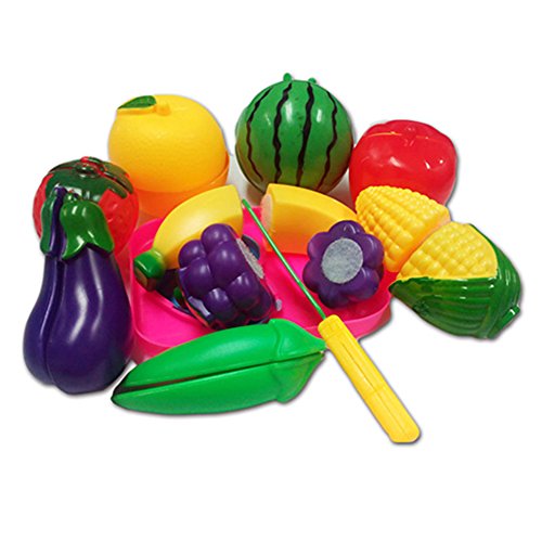 Catnew Multifunction Creative Kids Pretend Role Play Kitchen Fruit Vegetable Food Toy Cutting Set Child Gift