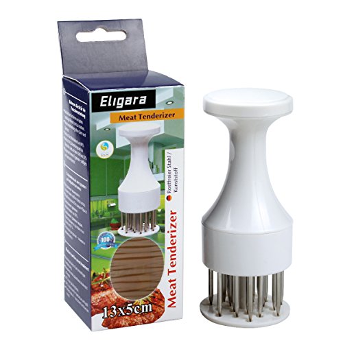 Meat Tenderizer by Eligara | Stainless Steel Needle Blade Steak Tenderizer with ABS Safe Plastic, Lightweight & Durable Kitchen Cooking Tool