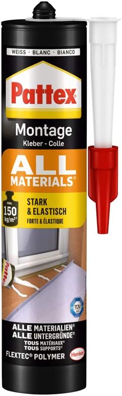 Pattex 1828610 "All Materials" Mounting Glue, White, 450 g
